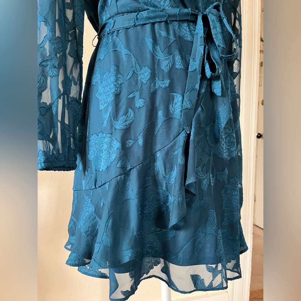 Blue green dress